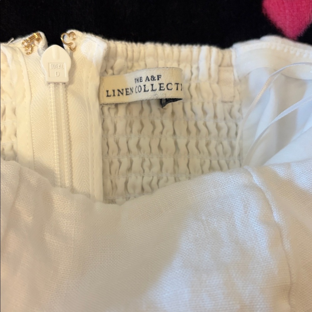 Abercrombie & Fitch Cream Strapless Peplum Top - Picture 5 of 6